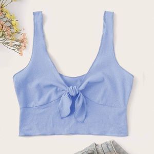 Blue crop top
